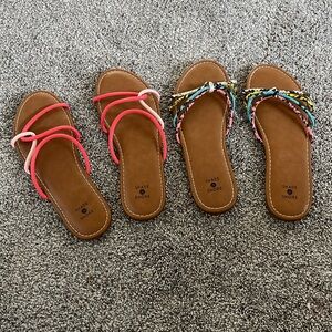 Women’s set of 2 Shade & Shore sandals size 8